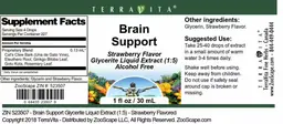 Label for Brain Support Strawberry Flavor
