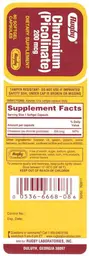 Label for Chromium (Picolinate) 200 mcg