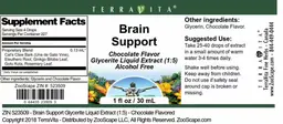 Label for Brain Support Chocolate Flavor