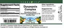 Label for Dyspepsia Complex Strawberry Flavor