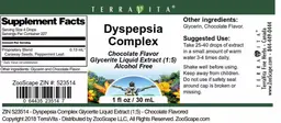 Label for Dyspepsia Complex Chocolate Flavor