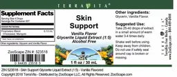 Label for Skin Support Vanilla Flavor