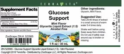 Label for Glucose Support Mint Flavor