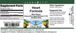 Label for Heart Formula Mint Flavor