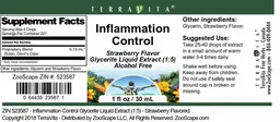 Label for Inflammation Control Strawberry Flavor