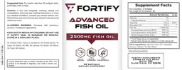 Label for Advanced Fish Oil 2500 mg