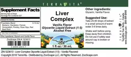 Label for Liver Complex Vanilla Flavor