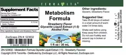 Label for Megabolism Formula Strawberry Flavor
