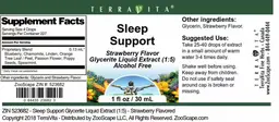 Label for Sleep Support Strawberry Flavor