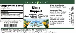 Label for Sleep Support Chocolate Flavor
