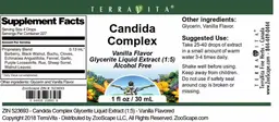 Label for Candida Complex Vanilla Flavor
