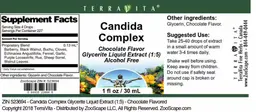 Label for Candida Complex Chocolate Flavor