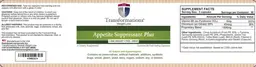 Label for Appetite Suppressant Plus