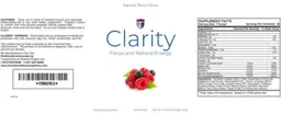 Label for Clarity Natural Berry Flavor
