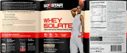 Label for Whey Isolate Vanilla Cream