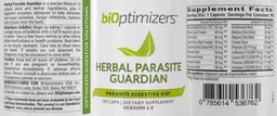 Label for Herbal Parasite Guardian