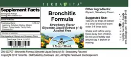 Label for Bronchitis Formula Strawberry Flavor