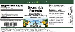 Label for Bronchitis Formula Chocolate Flavor