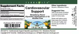 Label for Cardiovascular Support Strawberry Flavor