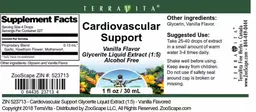 Label for Cardiovascular Support Vanilla Flavor