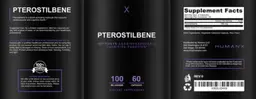 Label for Pterostilbene 100 mg