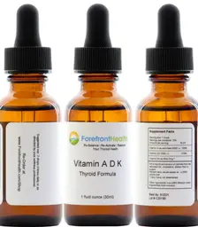 Label for Vitamin ADK Thyroid Formula