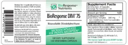Label for BioResponse DIM 75