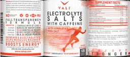 Label for Electrolyte Salts with Caffeine