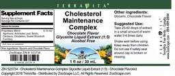 Label for Cholesterol Maintenance Complex Chocolate Flavor