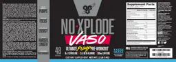 Label for N.O.-Xplode Vaso Razzle Dazzle