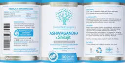 Label for Ashwagandha 1000 mg & Shilajit 200 mg