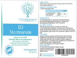 Label for B3 Nicotinamide