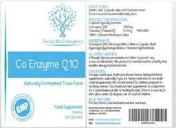 Label for Co Enzyme Q10 300 mg