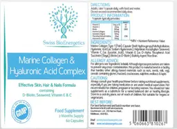 Label for Marine Collagen & Hyaluronic Acid Complex