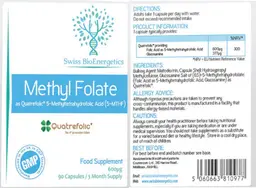 Label for Methyl Folate 600 mcg