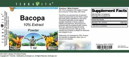 Label for Bacopa 10% Extract Powder