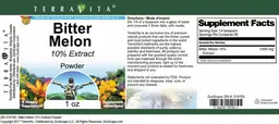 Label for Bitter Melon 10% Extract Powder