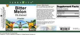 Label for Bitter Melon 5% Extract Powder