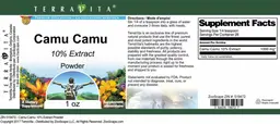 Label for Camu Camu 10% Extract Powder