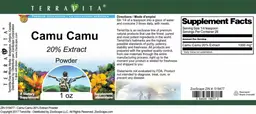 Label for Camu Camu 20% Extract Powder