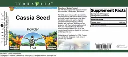 Label for Cassia Seed Powder