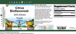 Label for Citrus Bioflavonoid 20% Extract Powder
