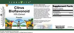 Label for Citrus Bioflavonoid 10% Extract Powder