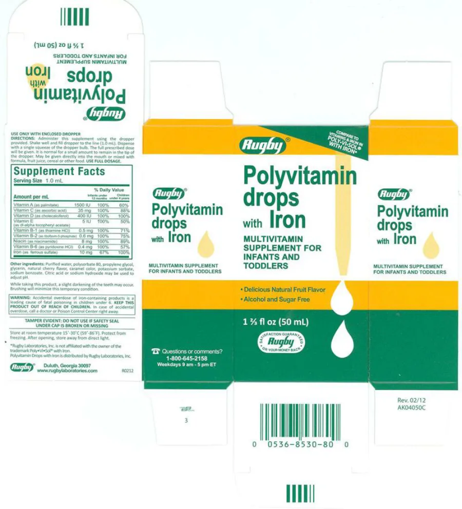 Label for Polyvitamin Drops With Iron