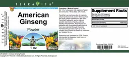 Label for American Ginseng Powder