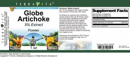 Label for Globe Artichoke 5% Extract Powder