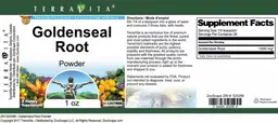 Label for Goldenseal Root Powder