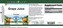 Label for Grape Juice Powder