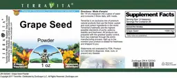 Label for Grape Seed Powder