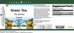 Label for Green Tea 5% Extract Powder